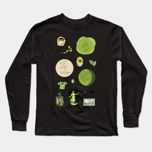 Chartreuse Naturecore Aesthetic Sheet Long Sleeve T-Shirt